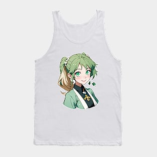 Cute happy anime girl in summer series Tank Top